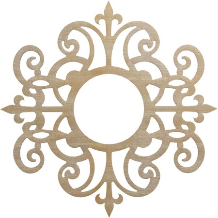 Ekena Millwork Dijon Wood Fretwork Pierced Ceiling Medallion, Birch, 36"OD x 11 3/4"ID x 3/8"T CMWP36X36X0375DIBI